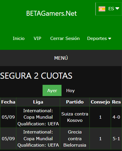 boleto de apuesta vip ganada